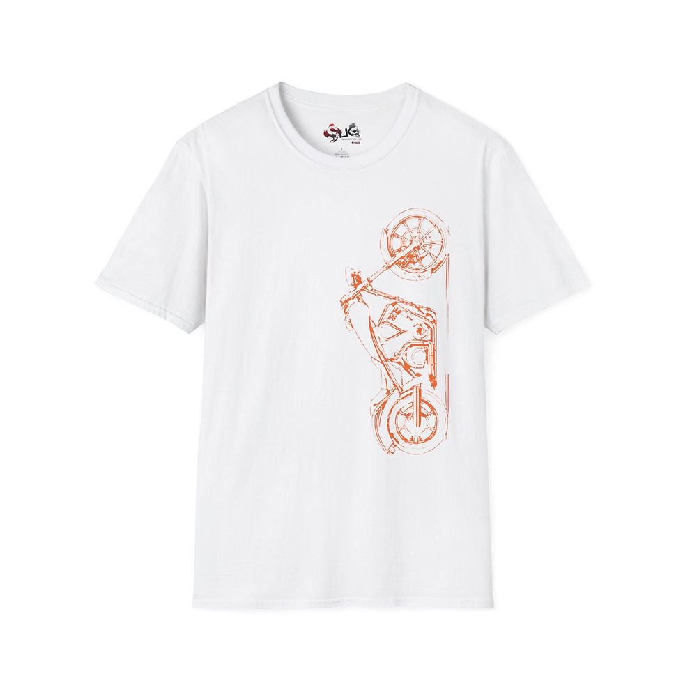 Thumbnail: Orange Honda Fury Motorcycle Choper T-Shirt 