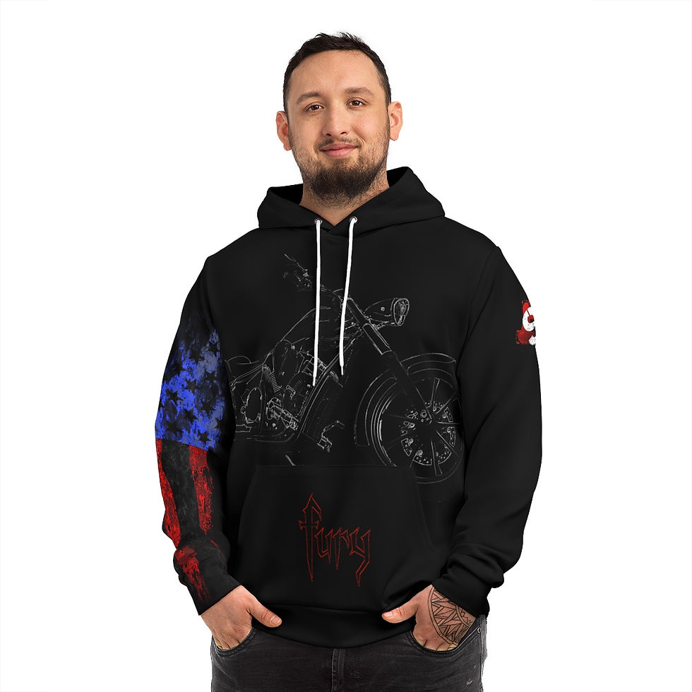 Thumbnail: SLK-Customs Honda Fury Fashion Hoodie Black