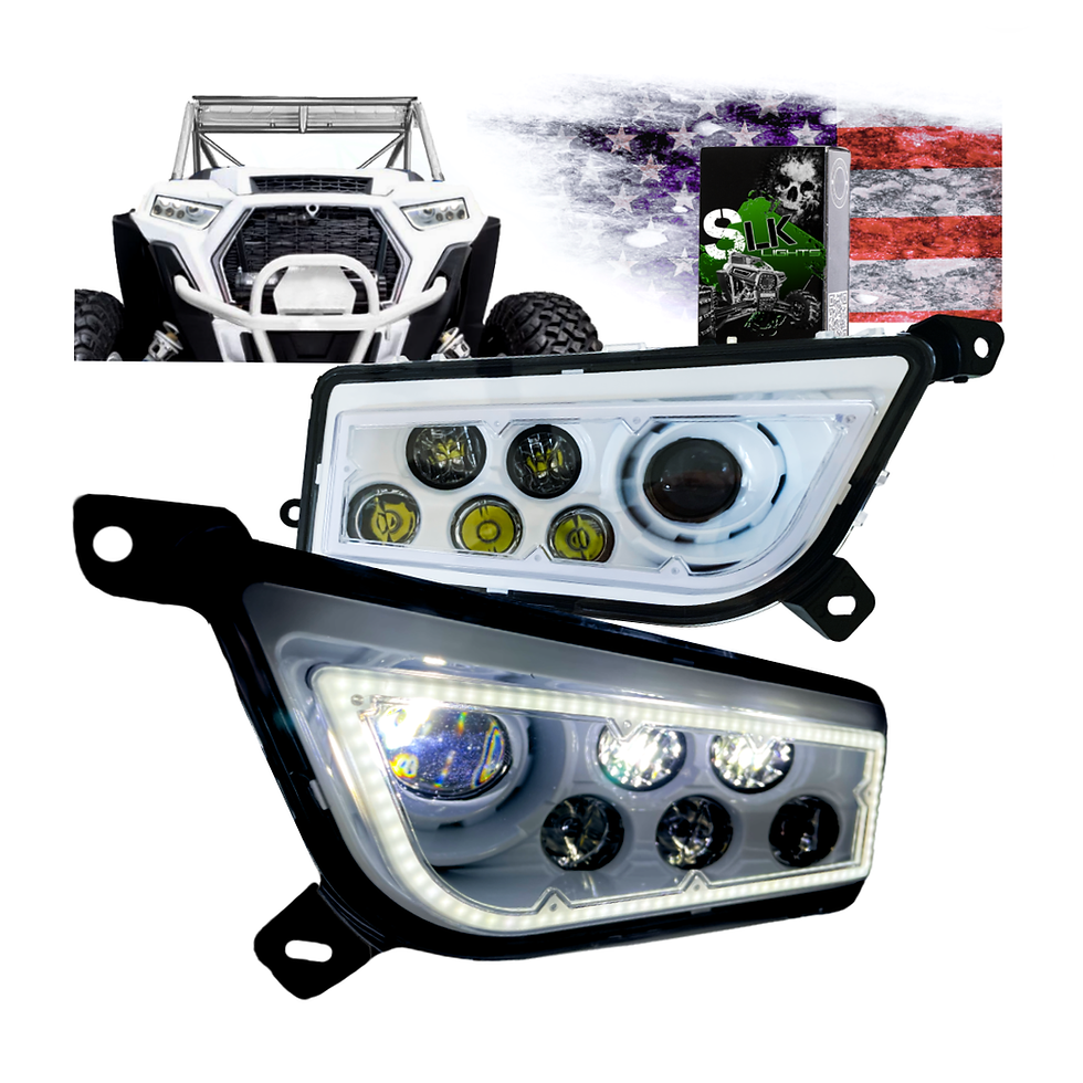 Thumbnail: LED Headlight Halo White For Polaris RZR 4 1000 XP, RZR 900, & Polaris General