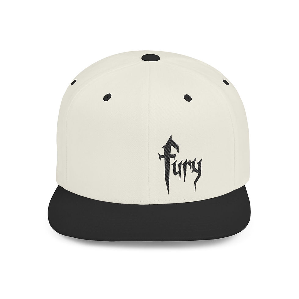 Thumbnail: Black Embroidered Honda Fury Flat Bill Snapback Hat 