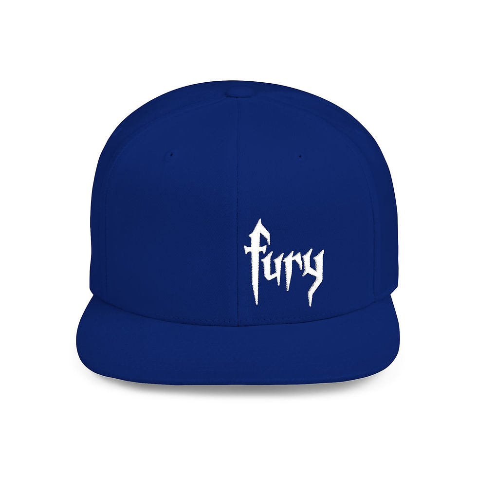 Thumbnail: White Embroidered Honda Fury Flat Bill Snapback Hat 
