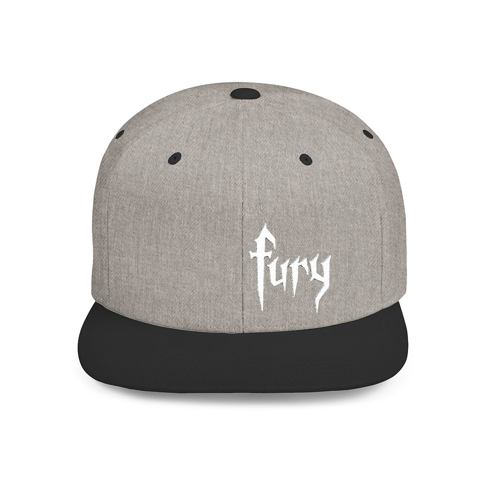 Thumbnail: White Embroidered Honda Fury Flat Bill Snapback Hat 