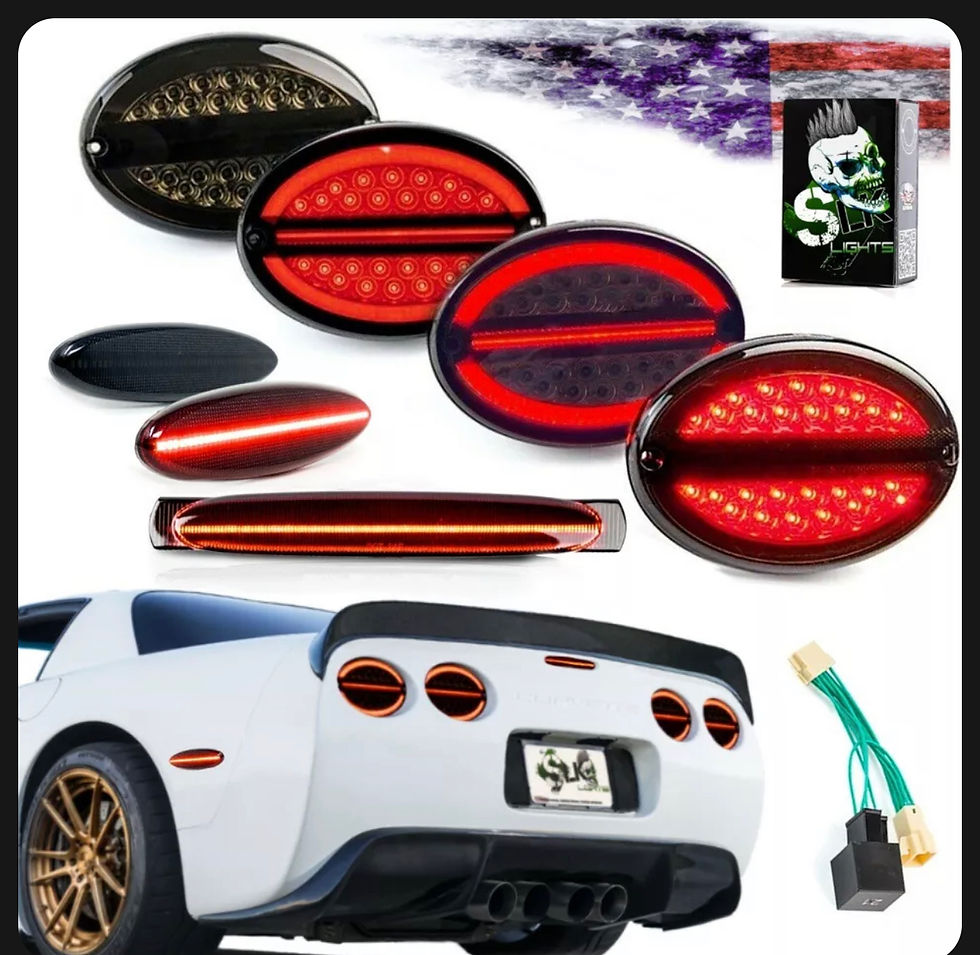 C5 Corvette Laser Halo LED Tail Lights, 3rd break light, & side markers