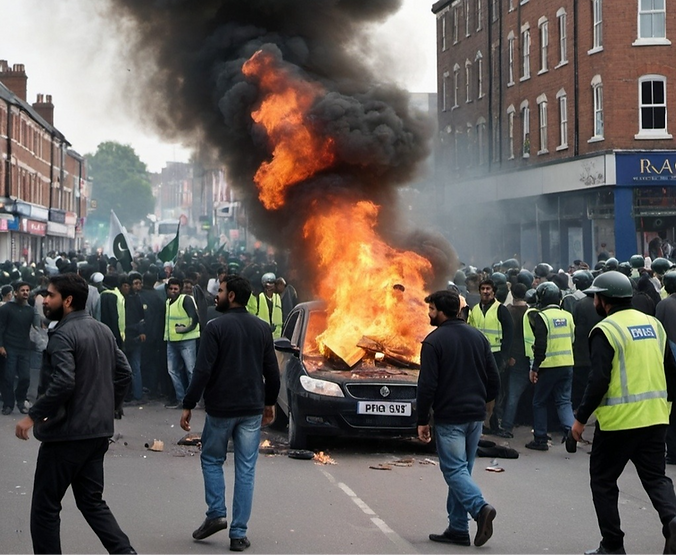 Riots in UK City