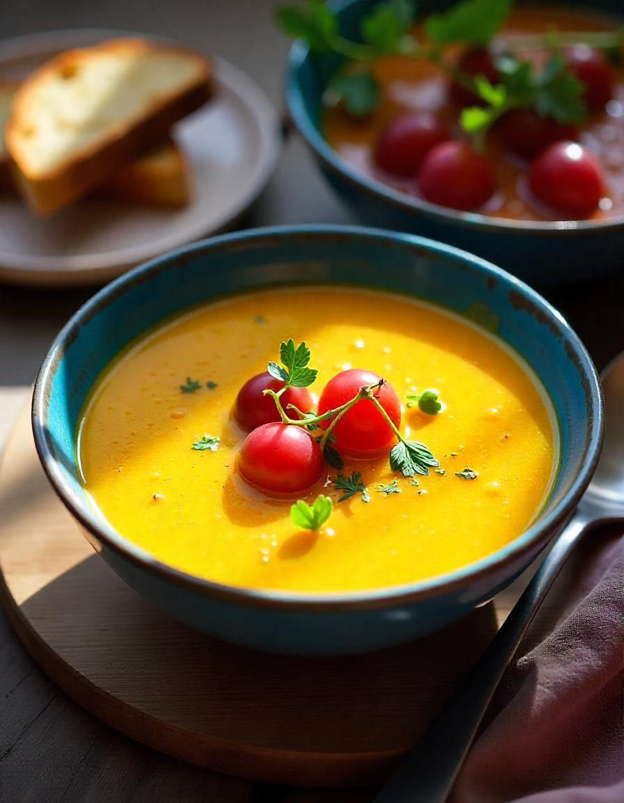 Gazpacho de almendra y azafrán image