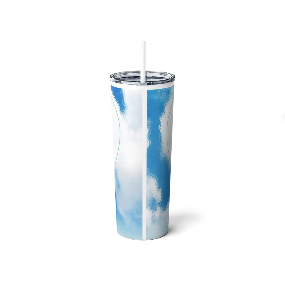 Miniatura: Skinny Steel Tumbler with Straw, 20oz