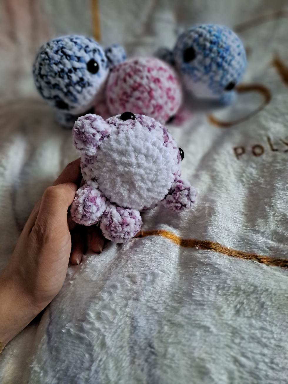 Miniature : Baleine en crochet multicolore