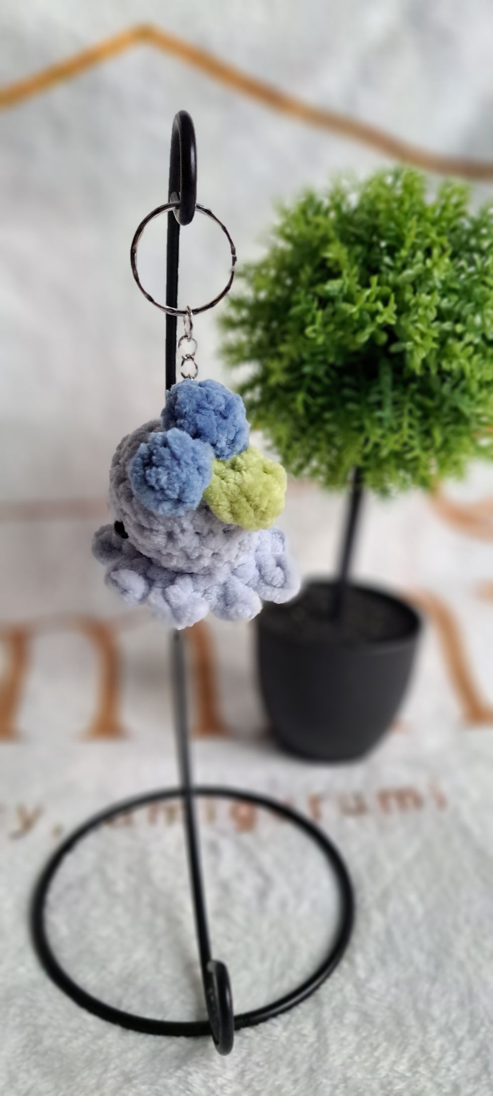 Miniature : Porte clef Poulpi Myrtille en crochet