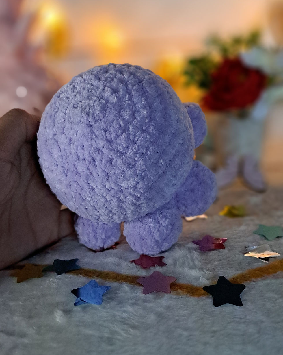 Miniature : Baleine en crochet émoji peureuse