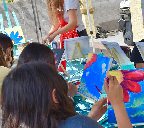 at home canvas painting party in arizona west valley