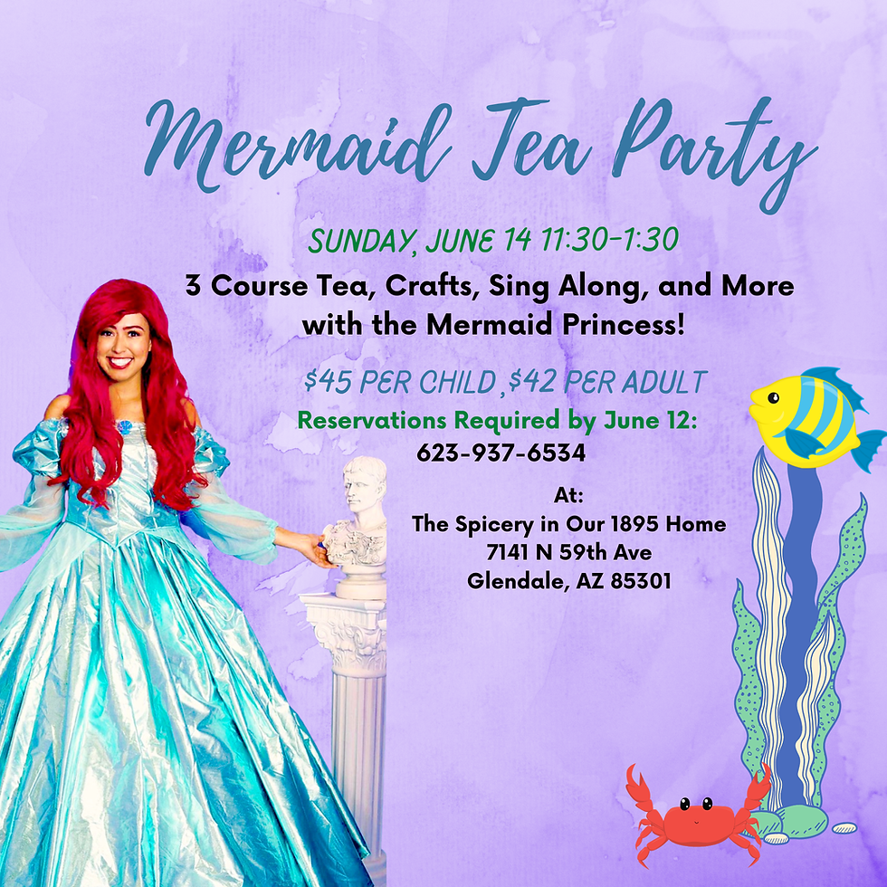 mermaid princess tea party arizona glendale summer activity