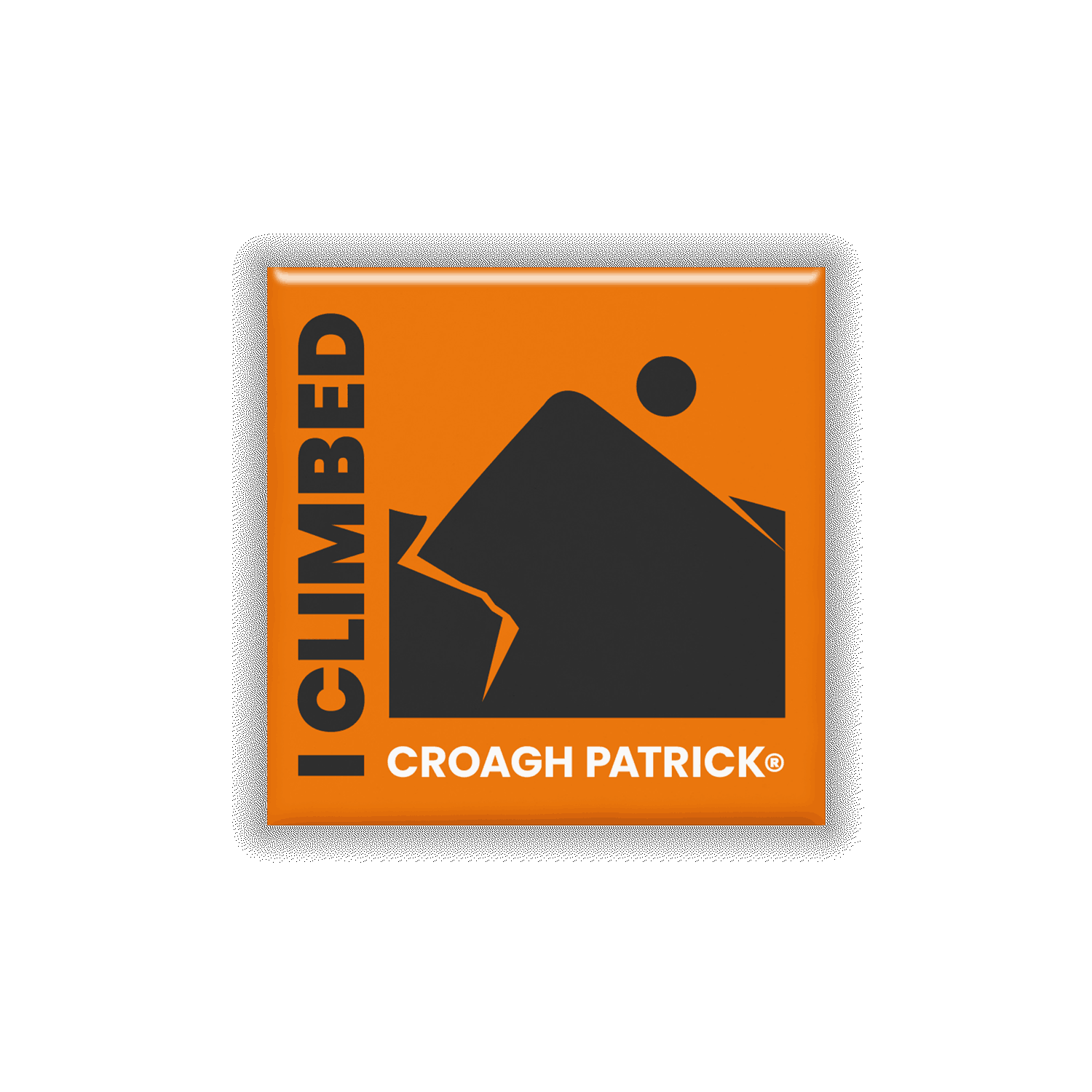 I Climbed Croagh Patrick® Hardwood Magnet Orange
