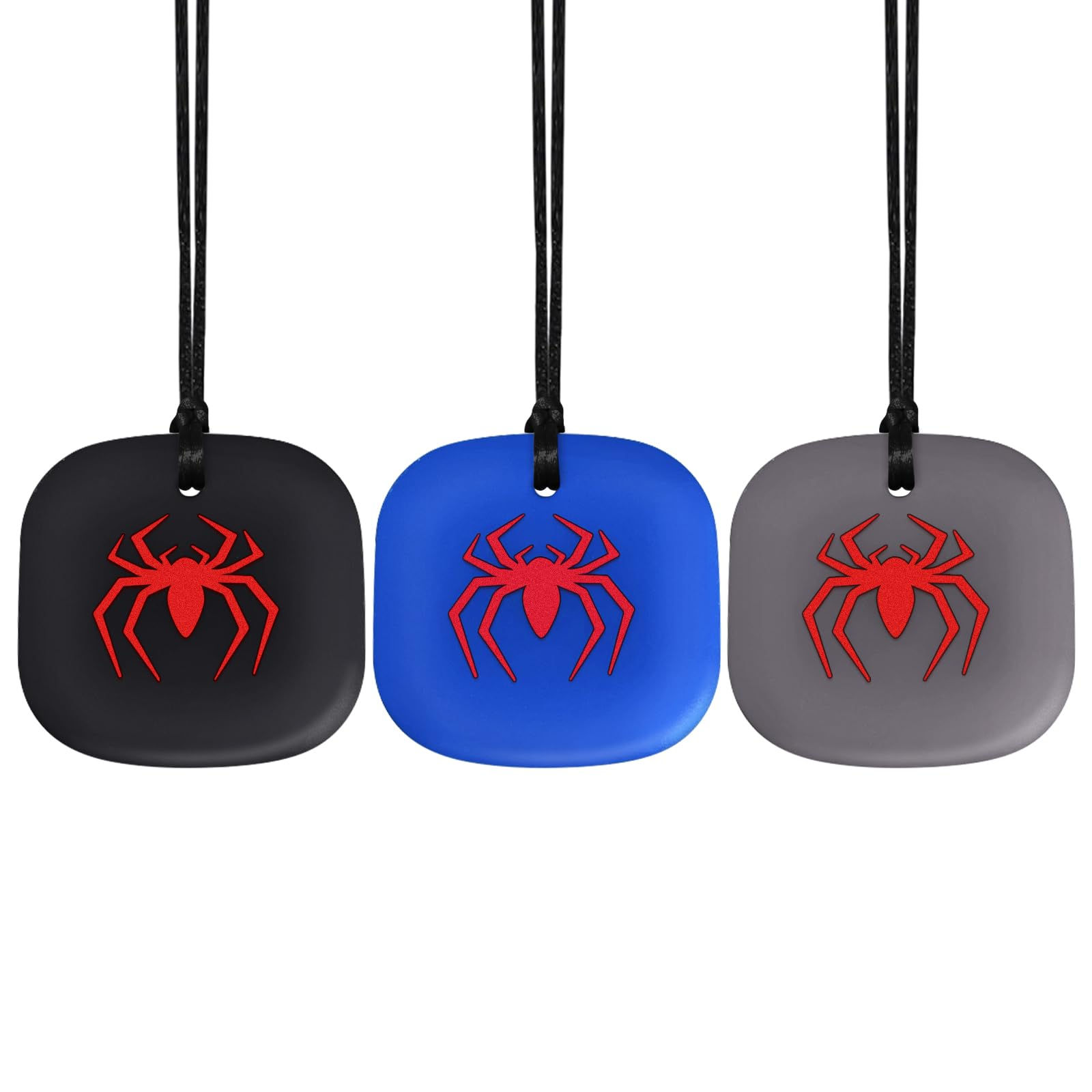 Chew Necklaces for Sensory People 3 Pack Spider Silicone Oral Motor Aids Chewy N