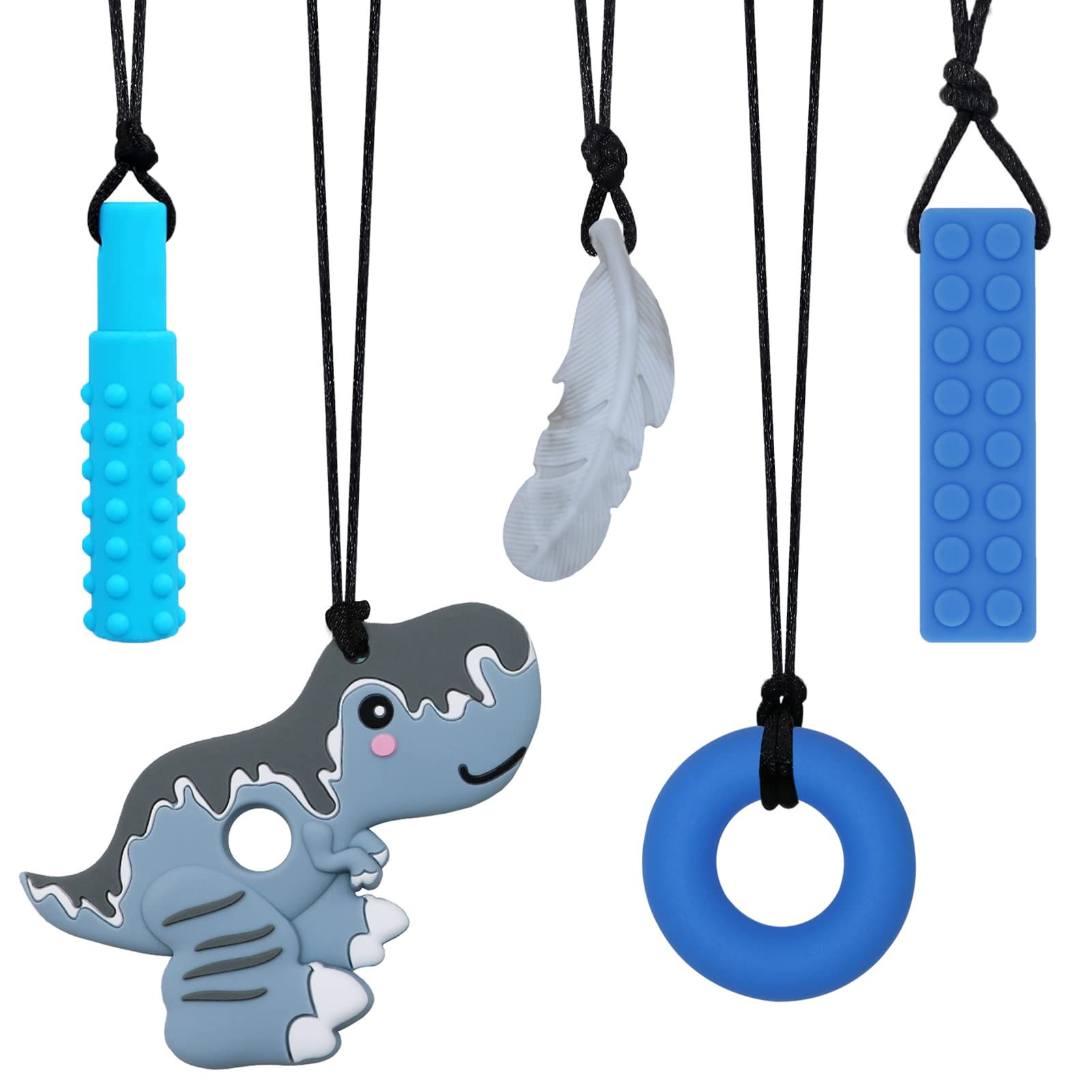 Chew Necklaces for Sensory Boys Chewy Necklace Sensory Kids with ADHD SPD Teethi