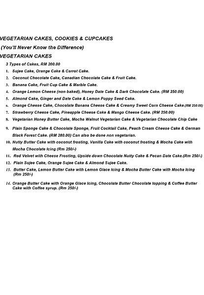 Vegetarian Classes