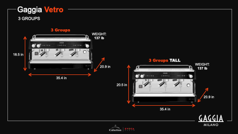 Thumbnail: GAGGIA MILANO VETRO 2 GROUP & 3 GROUP STANDARD & TALL