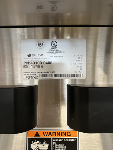 NEW / Bunn ITCB HV Tea \u0026 Coffee Brewer 