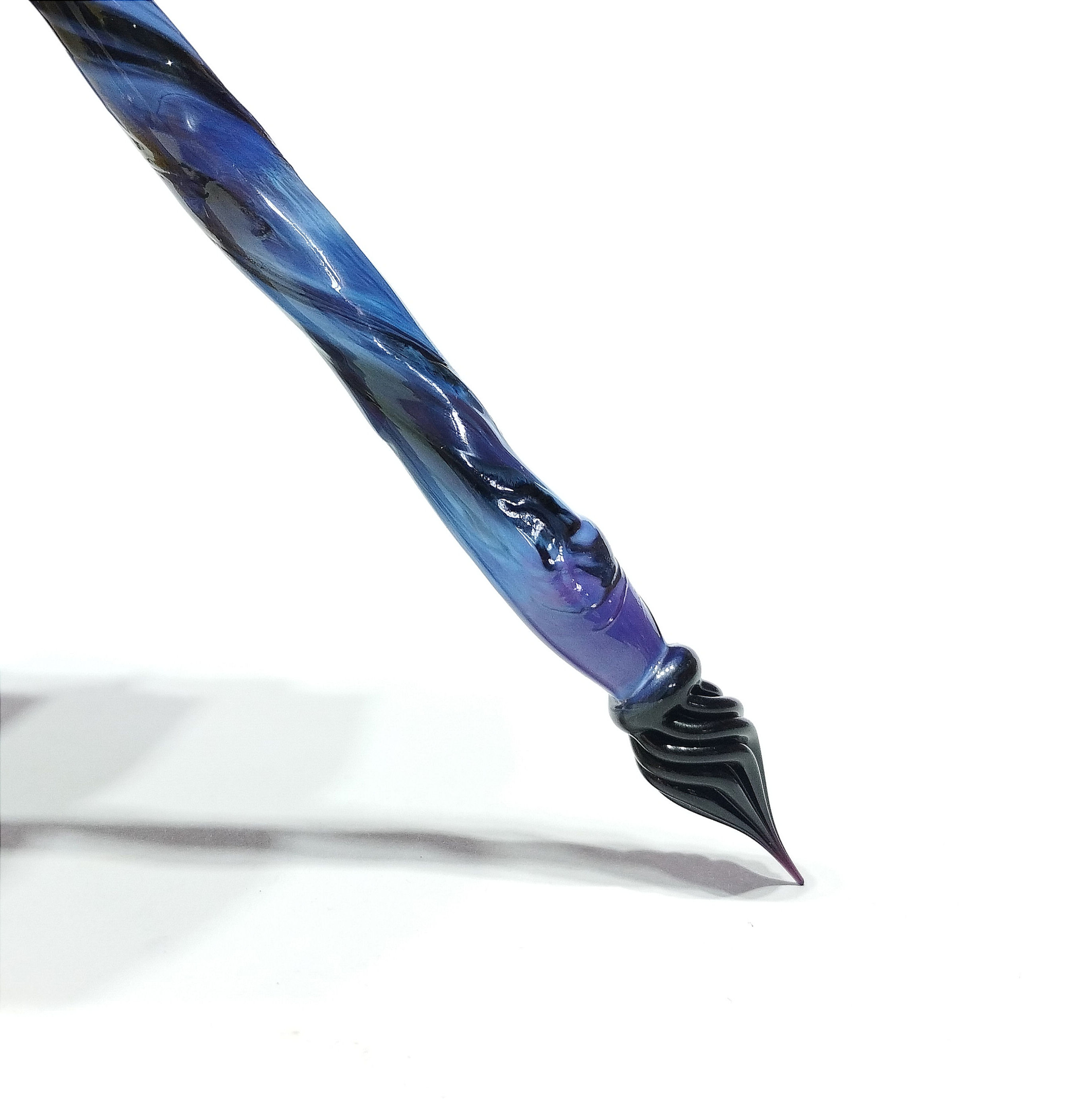 Plume en verre avec surface rugueuse