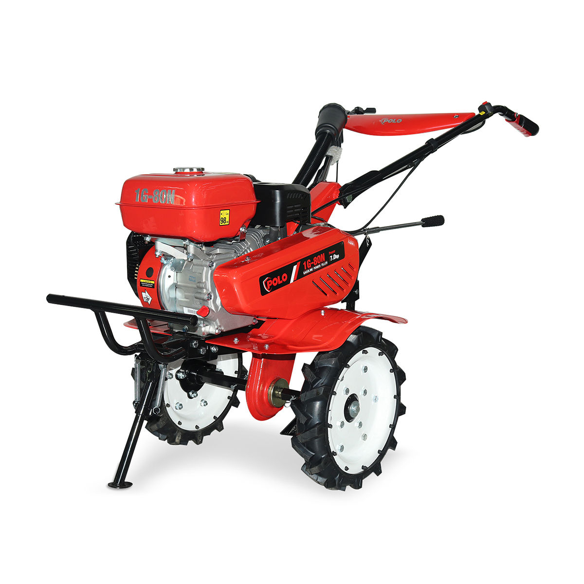 POLO เครื่องพรวนดิน สตาร์ทมือ เครื่องยนต์ 7.0 แรงม้า รุ่น 1G-80N ความกว้างการพรว