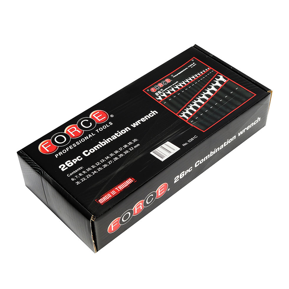 Thumbnail: ชุดประแจแหวนข้างปากตาย 26 ชิ้น 5261C ฟอร์ซ (FORCE) ประกอบไปด้วยเบอร์ 6,7,8,9,10,