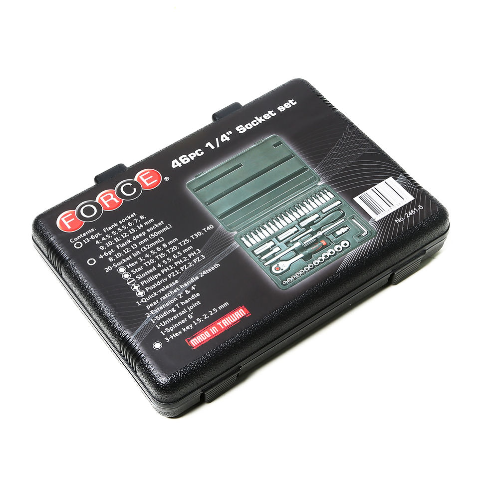 Thumbnail: 2461-5 ชุดลูกบ็อกซ์1/4” 6เหลี่ยม 46ชิ้น