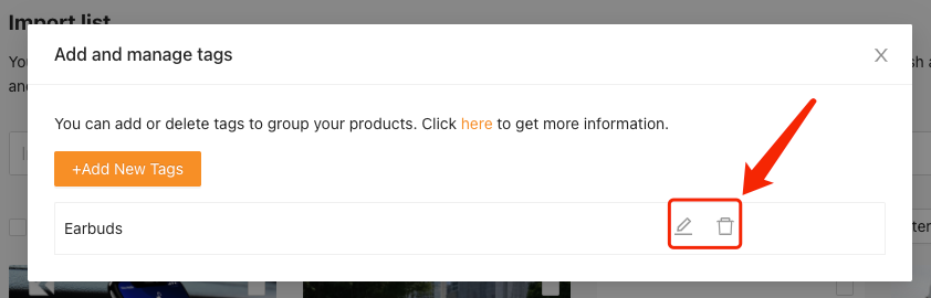 Tag products in Import List with Woo DSers - Edit and Delete - Woo DSers