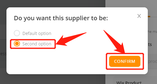 Connect multiple suppliers to one product with Wix DSers - choose second option - Wix DSers