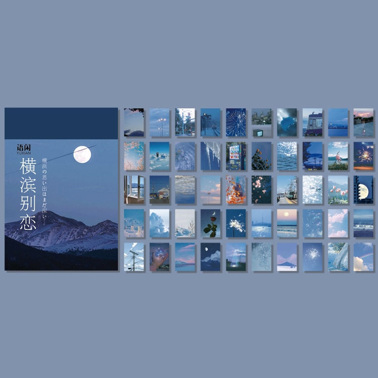 Thumbnail: Yoofun 50 Sheets Natural Scenery&Art Paicor Sticker