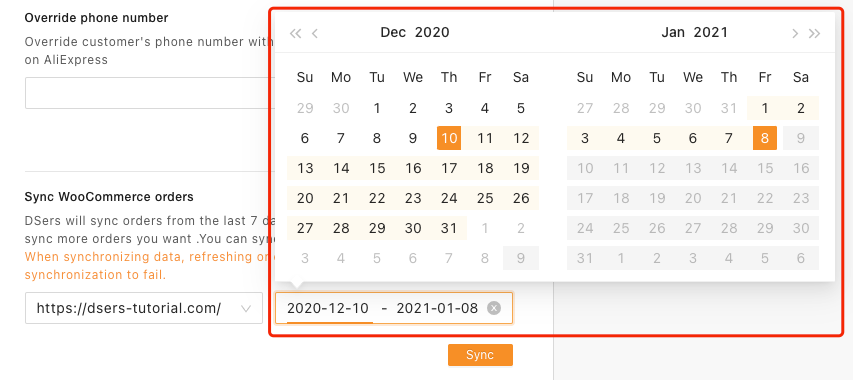 Sincronizar pedidos do WooCommerce com o Woo DSers - 5 - Woo DSers