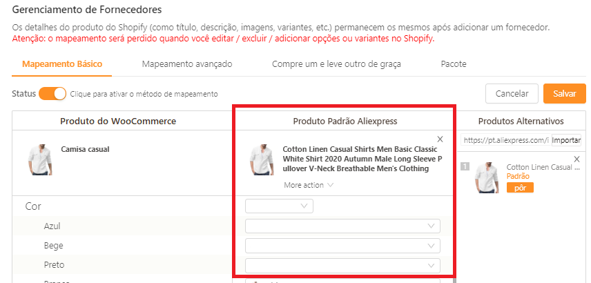 Como mapear meus produtos para o WooCommerce - 11 - DSers