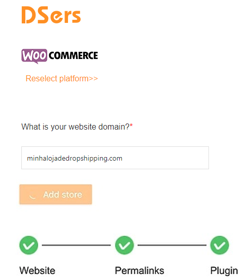 Como adicionar uma loja WooCommerce - 7 - DSers