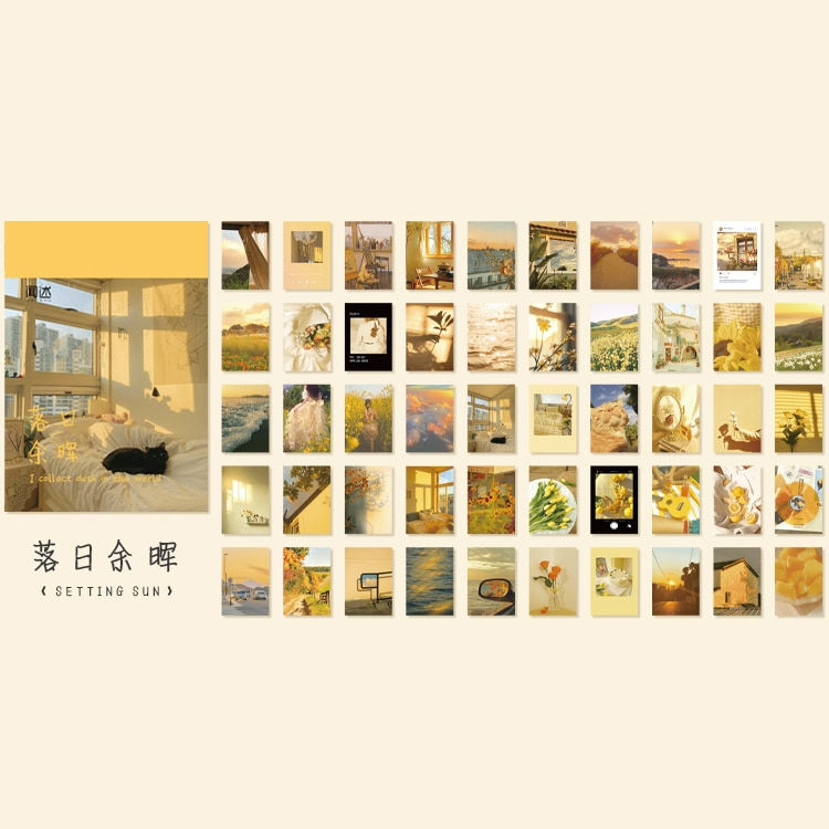 Thumbnail: Yoofun 50 Sheets Natural Scenery&Art Paicor Sticker