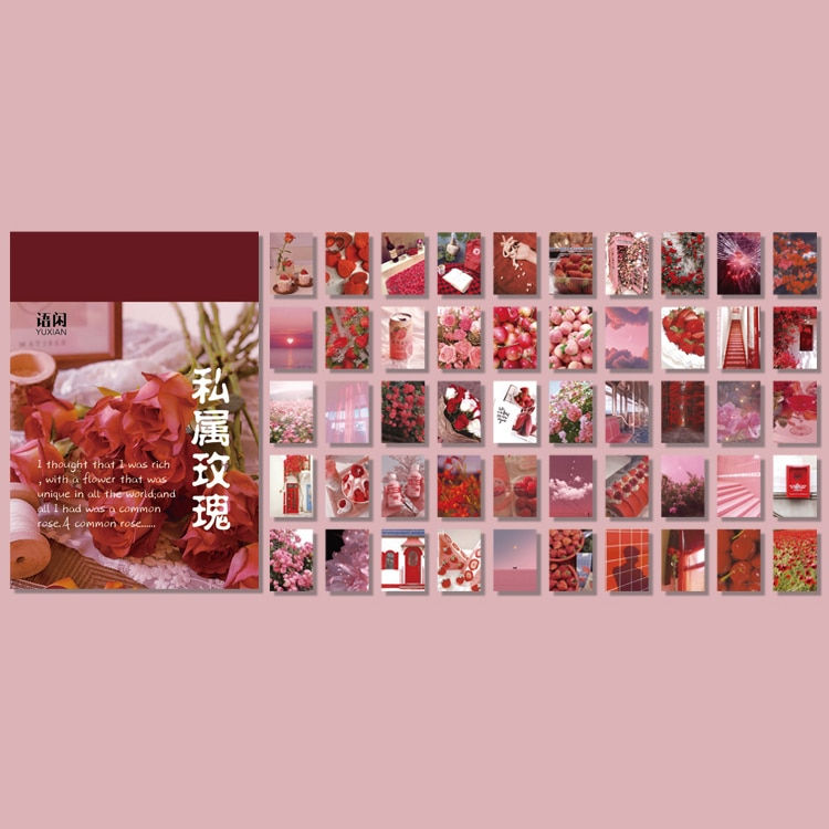 Thumbnail: Yoofun 50 Sheets Natural Scenery&Art Paicor Sticker