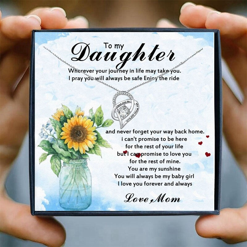 Thumbnail: Girl Necklaces for Daughter Mother Gifts Heart Pendant Nec