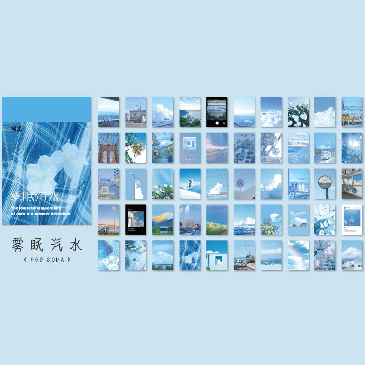 Thumbnail: Yoofun 50 Sheets Natural Scenery&Art Paicor Sticker