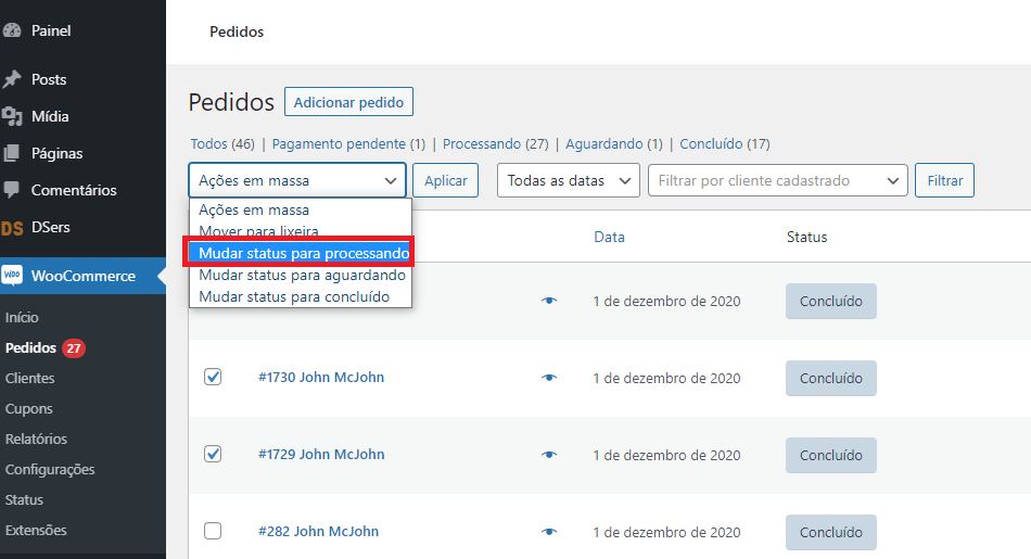 Cancelar o processamento de um pedido no WooCommerce com Woo DSers - 10 - Woo DSers