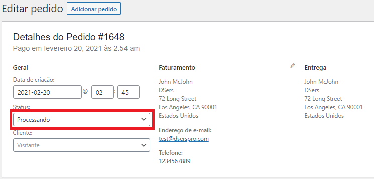 Preencher pedidos manualmente no WooCommerce com Woo DSers - 2 - Woo DSers