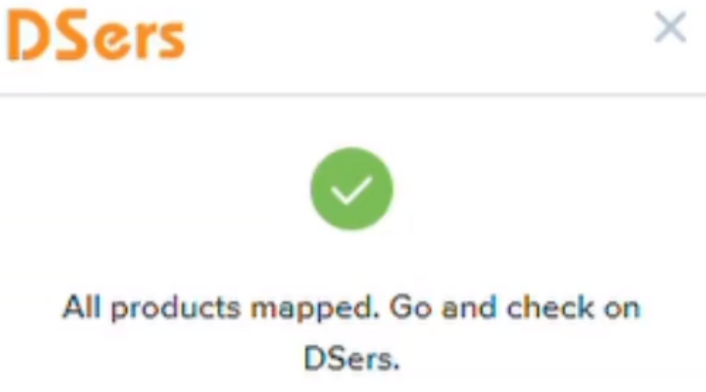 Migrate data from ShopMaster with Woo DSers - Successful synchronization notification - Woo DSers