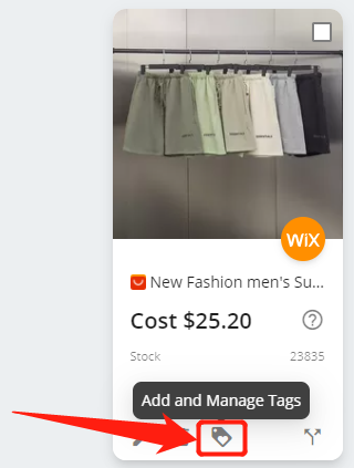 Import List with Wix DSers - add tags - Wix DSers