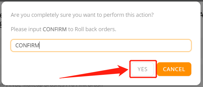 Re-order Awaiting fulfillment order with Wix DSers - enter confirm - Wix DSers
