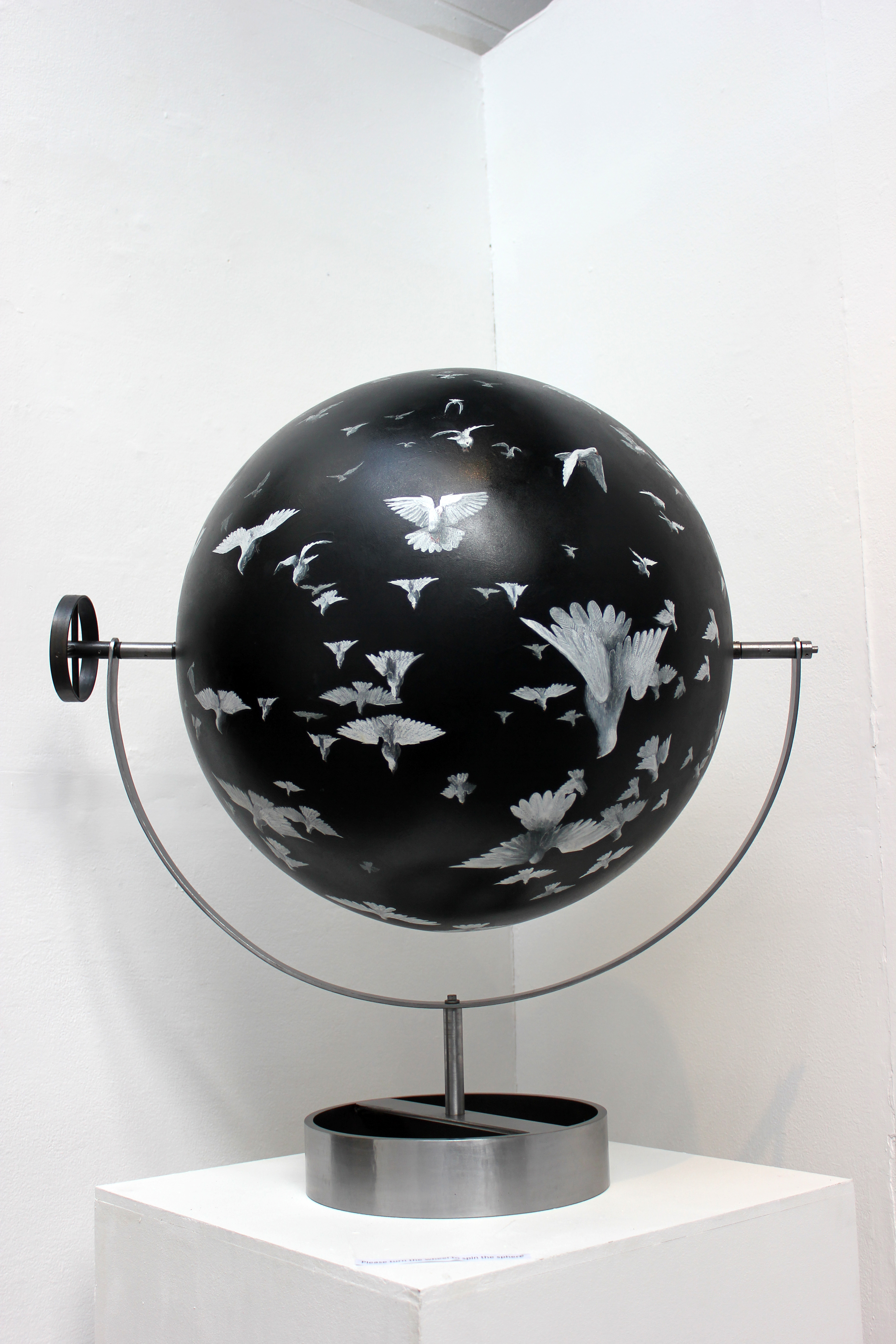 Flock_II_-_Acrylic_on_sphere-_60cm_diame