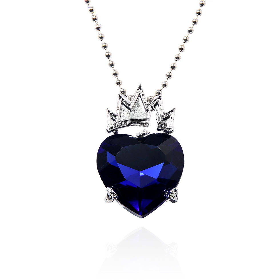 Миниатюра: Movie Descendants Necklace Evie Fairest Red Heart Crown Pendant Necklace for Wom