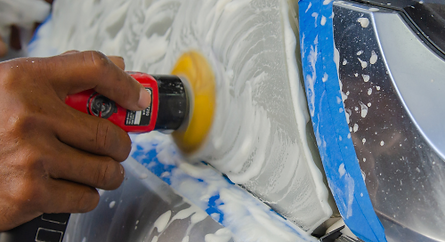Headlight wet sanding