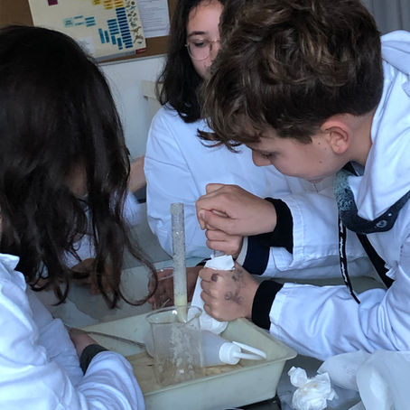 TP volcanisme avec les 5èmes. Enthousiasme garanti !