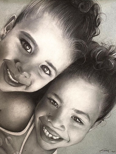 Commissioned Graphite Portrait Karina Cruz O.