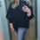 Thumbnail: Black Scalloped Batwing Sweater 
