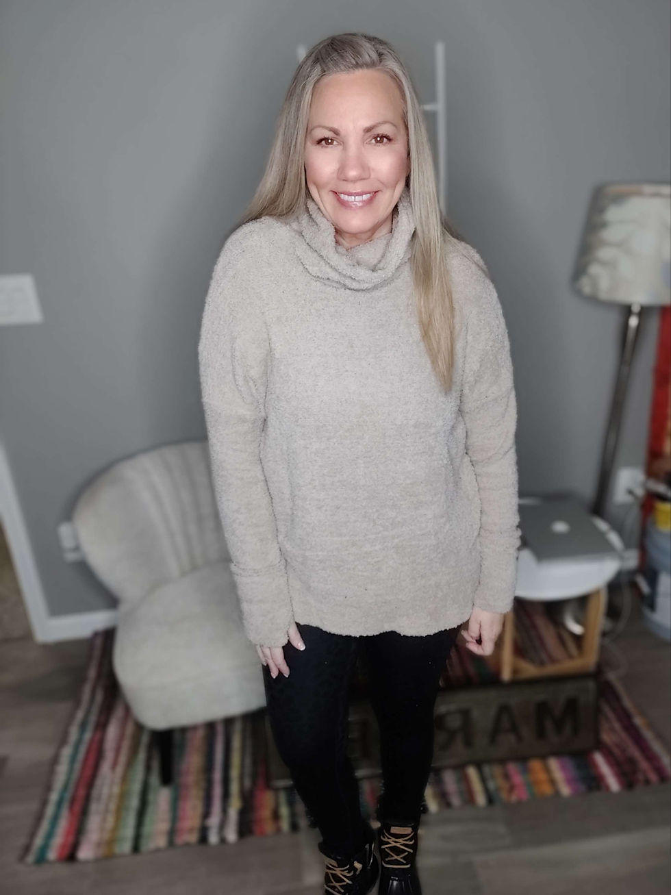 Thumbnail: Boucle Knit Cozy Sweater