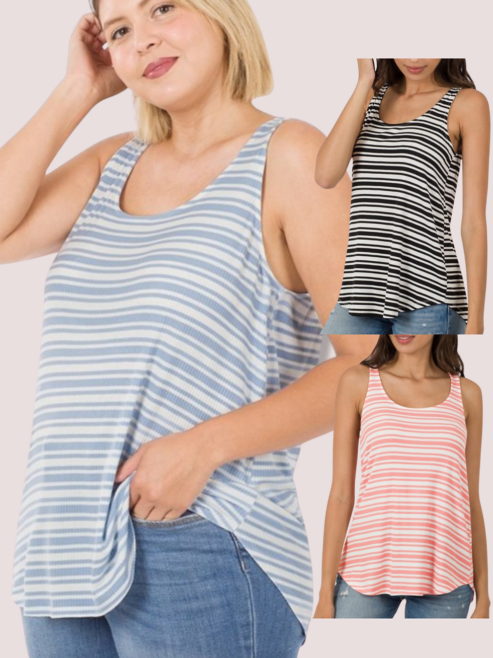 Thumbnail: Feels Like Summer Striped Tank 