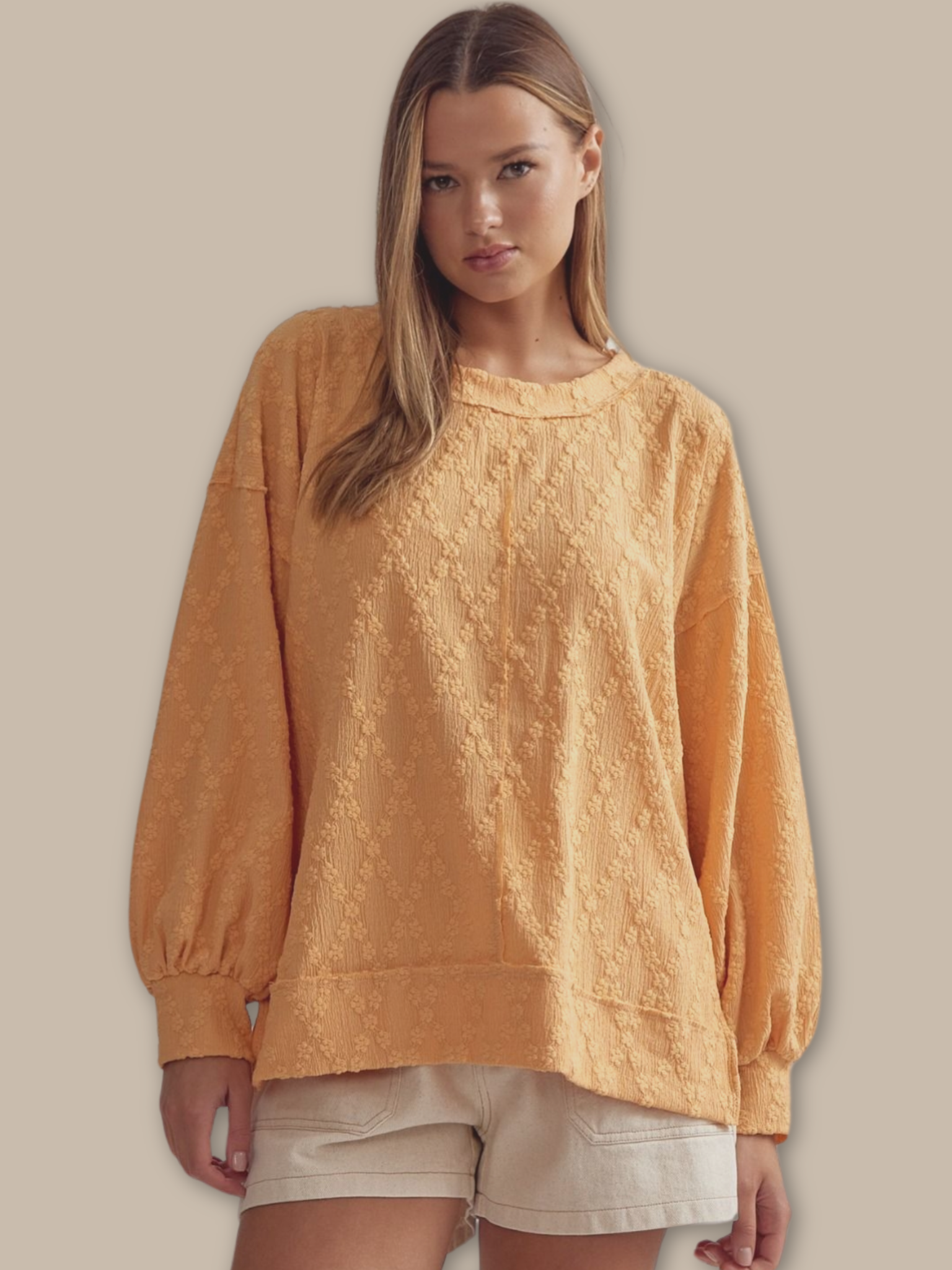 Gracie Floral Textured Pullover