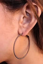 Lily Hoop Earrings - Brown